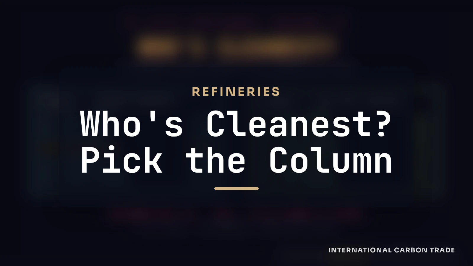 Refinery Emission Intensity Under CCTS: Which Column Should You Read?