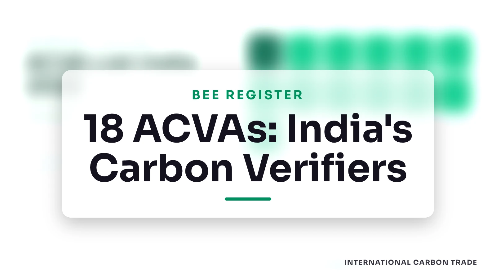 ACVA List India 2026: 18 Carbon Verifiers Under CCTS